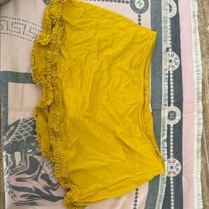 Mustard Yellow Ruffle Swim Skirt